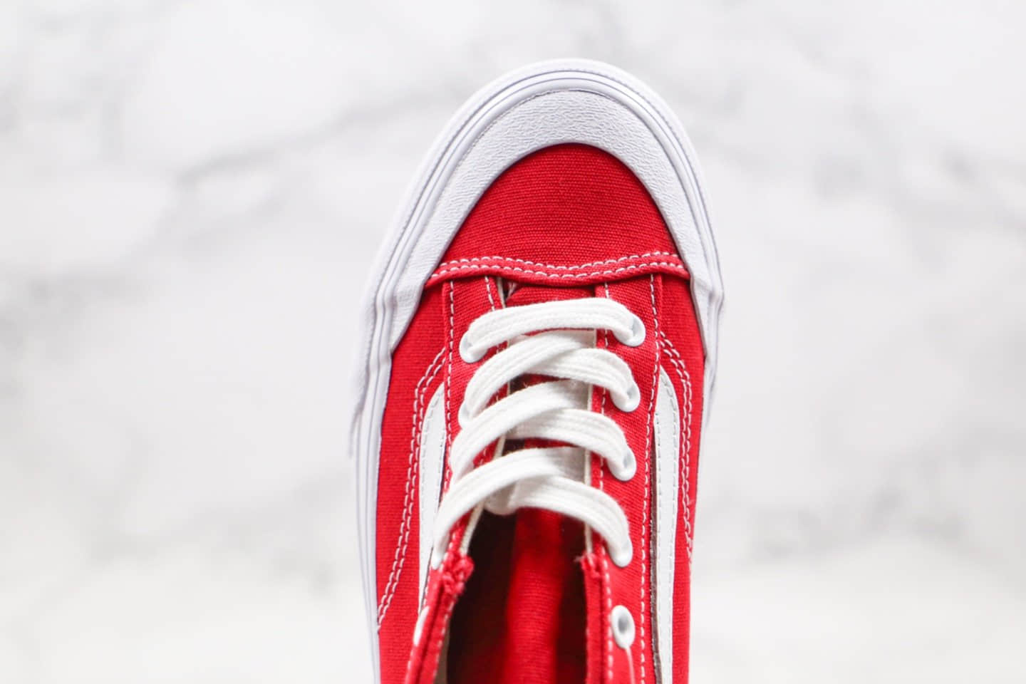 万斯Vans Style 36 Decon Sf纯原版本低帮半月包头杀人鲸大红色硫化板鞋原厂硫化大底内置钢印