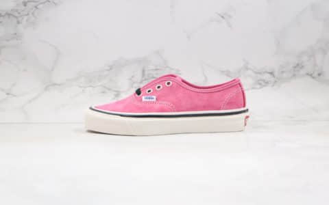 万斯Vans Authentic 44 DX公司级版本低帮麂皮安娜海姆2.0粉色原代工厂出货正确鞋面卡色 货号：VN0A38ENT7T