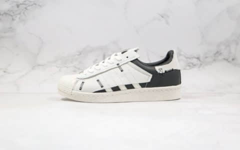 阿迪达斯Adidas Original Superstar WS2纯原版本三叶草贝壳头解构黑白灰色原盒原标原楦头纸板打造 货号：FV3023