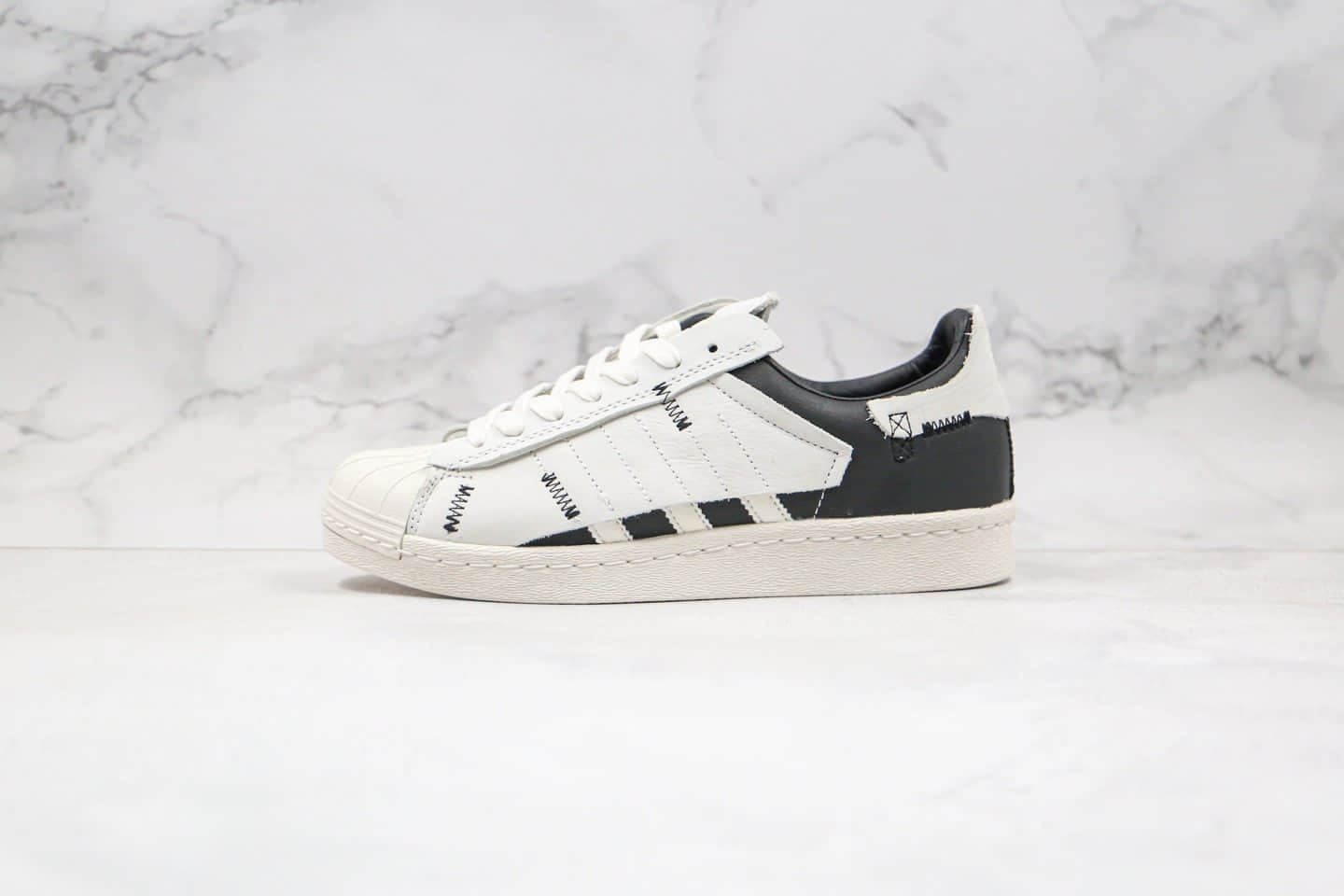 阿迪达斯Adidas Original Superstar WS2纯原版本三叶草贝壳头解构黑白灰色原盒原标原楦头纸板打造 货号：FV3023