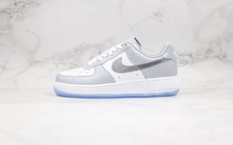 耐克JAY Dior x Air Force 1 By You纯原版本低帮空军一号周杰伦迪奥蛇纹灰白色原盒原标原档案数据开发 货号：CI0919-013