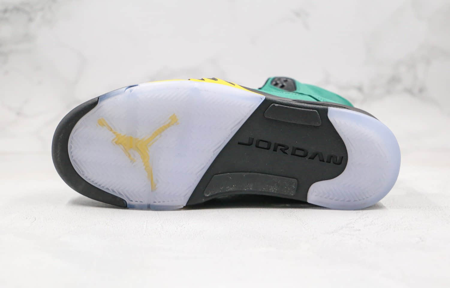 乔丹Air Jordan 5 Oregon Ducks纯原版本鸭子绿色俄勒冈AJ5原盒原标原楦头纸板打造正确3M反光鞋舌 货号：454803-535