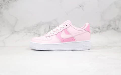 耐克Nike Air Force 1 'GS纯原版本低帮空军一号桃花粉色内置气垫原楦头纸板打造 货号：CV9646-600