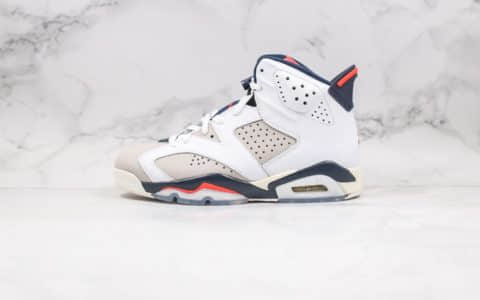 乔丹Air Jordan 6 Retro纯原版本手稿灰白红配色AJ6进口头层皮料正确后跟定型 货号：384664-104