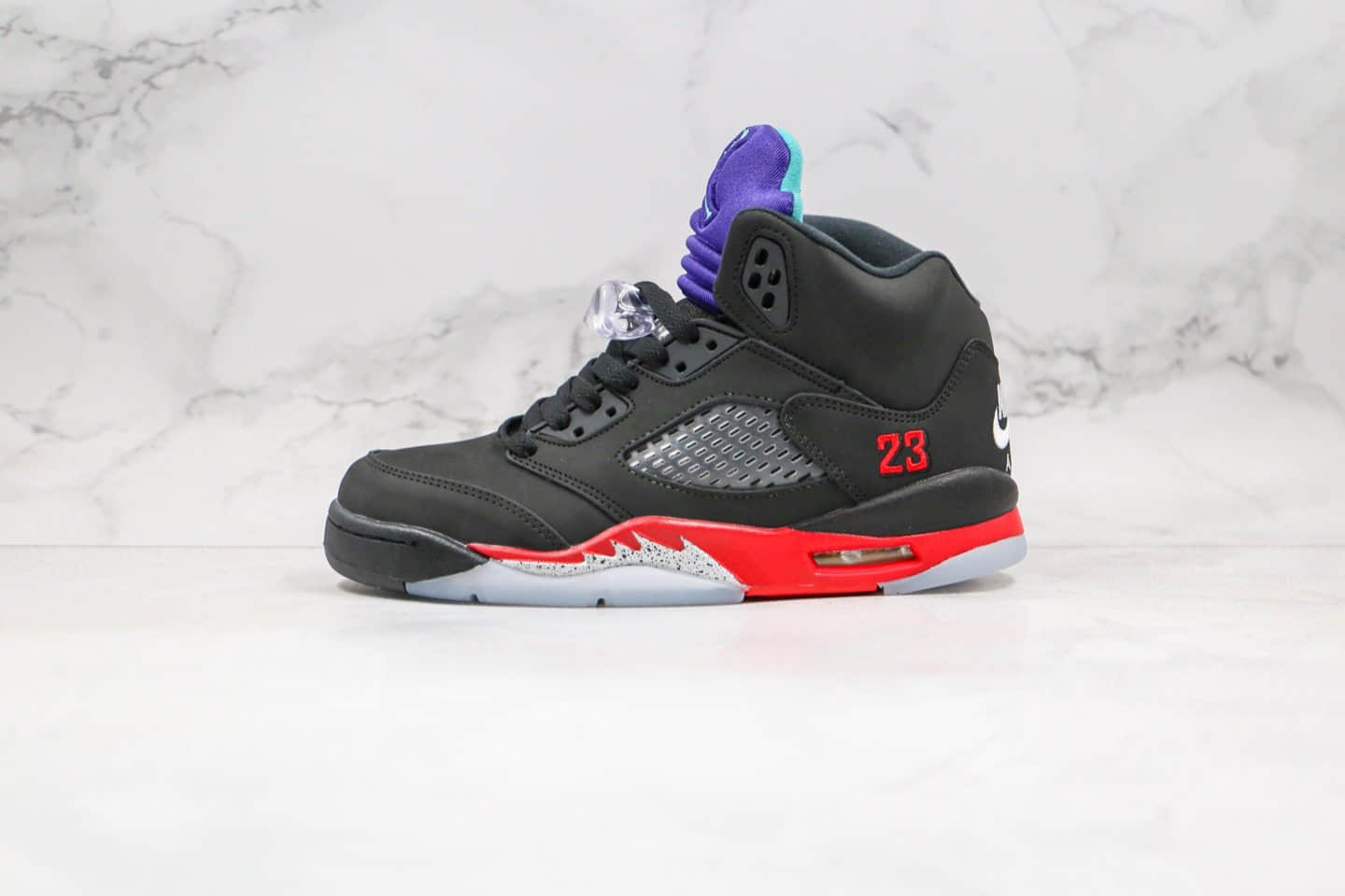 乔丹Air Jordan 5 Top 3纯原版本三十周年限定AJ5黑红紫色内置气垫原楦头纸板打造 货号：CZ1786-001