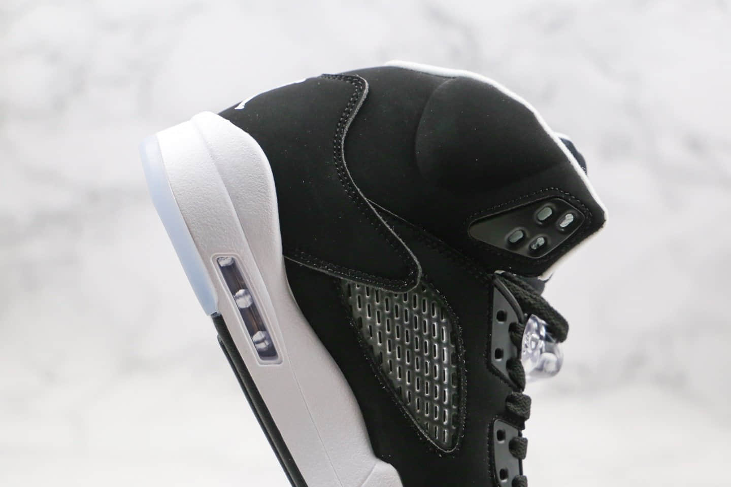 乔丹Air Jordan 5 Paris Saint-Germain纯原版本巴黎圣日耳曼联名款AJ5黑白色3M反光原楦头纸板打造 货号：136027-035