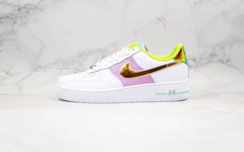 耐克Nike Air Force 1 Low纯原版本低帮空军一号马卡龙复活节镭射紫内置气垫原档案数据开发 货号：CW5592-100