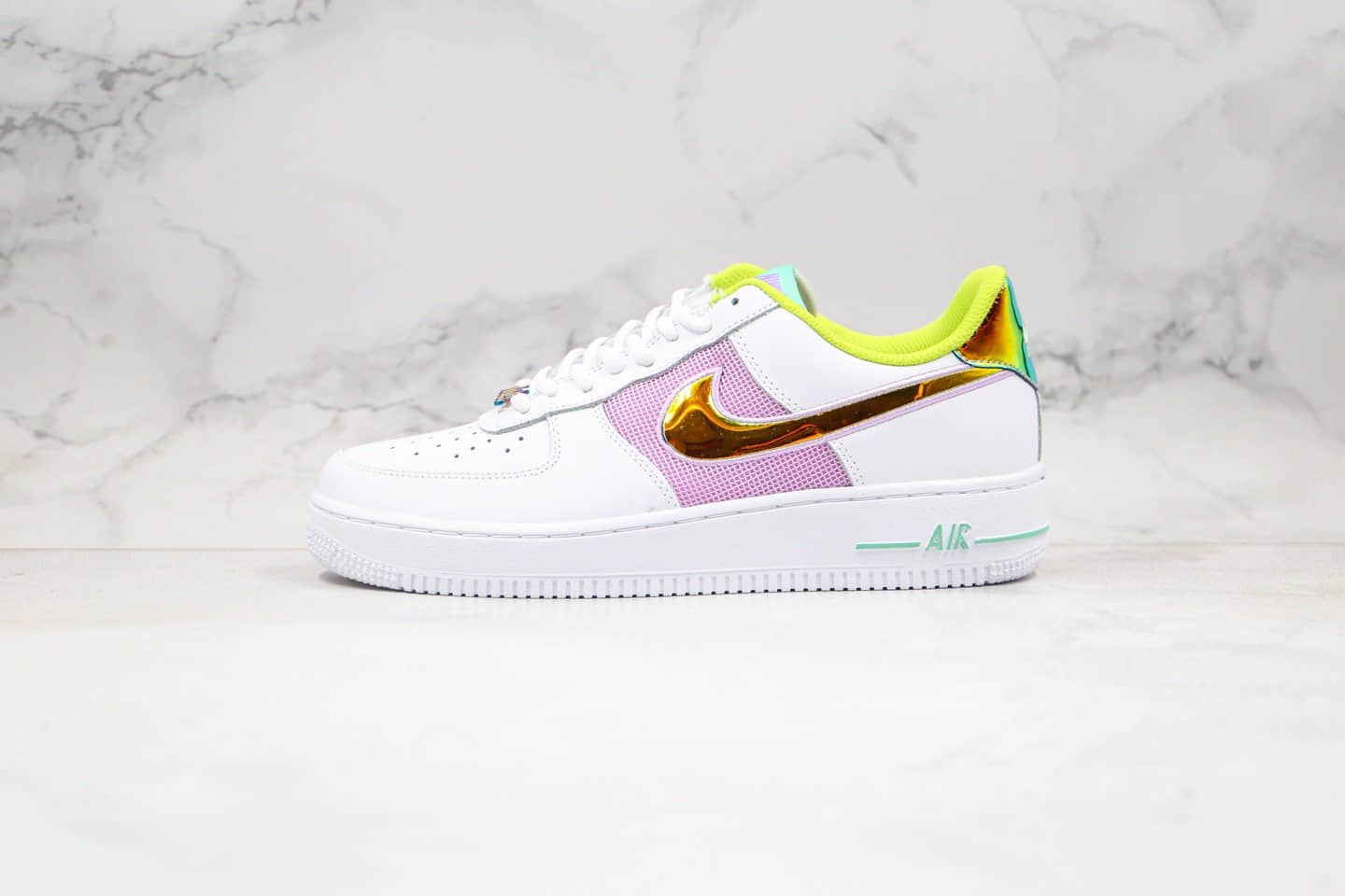 耐克Nike Air Force 1 Low纯原版本低帮空军一号马卡龙复活节镭射紫内置气垫原档案数据开发 货号：CW5592-100