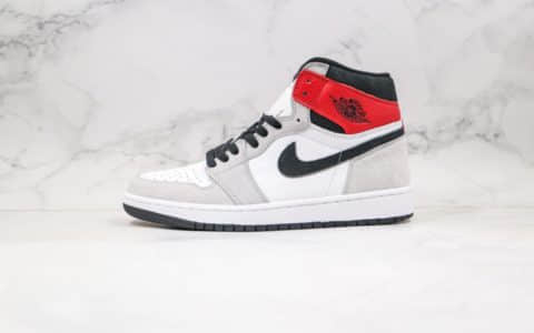 乔丹Air Jordan 1 Light Smoke Grey纯原版本高帮AJ1烟灰色正确后跟定型正确鞋面材质原盒原标 货号：555088-126