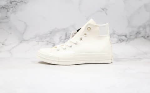 匡威Converse Chuck 70S公司级版本高帮奶白色奶油冰淇淋配色帆布鞋原厂硫化大底双围条正确硅蓝PU软中底