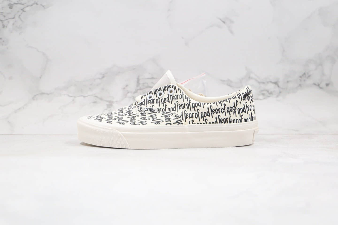 万斯Vans x Fog Era 2.0公司级版本敬畏上帝联名款2.0字母印花黑白色原厂硫化大底内置钢印原盒配件