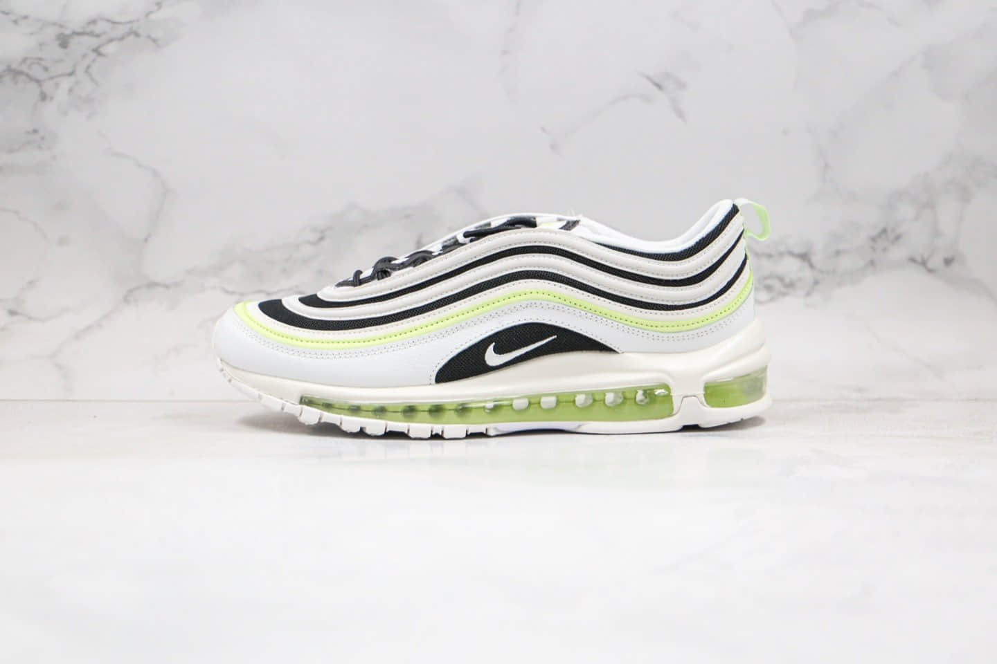 耐克Nike Air Max 97纯原版本子弹头气垫鞋Max97黑黄绿配色内置真小潘气垫高鞋面清洁度区别市面通货版本 货号：921733-105