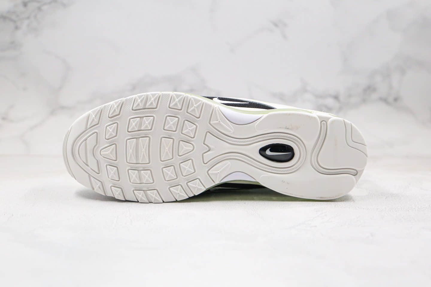 耐克Nike Air Max 97纯原版本子弹头气垫鞋Max97黑黄绿配色内置真小潘气垫高鞋面清洁度区别市面通货版本 货号：921733-105