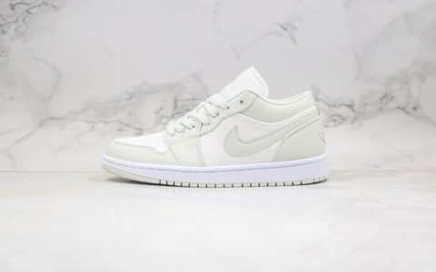 乔丹Air Jordan 1 Low Spruce Aura纯原版本低帮AJ1云杉米白色内置气垫区别市面看图做鞋版本 货号：CW1381-003