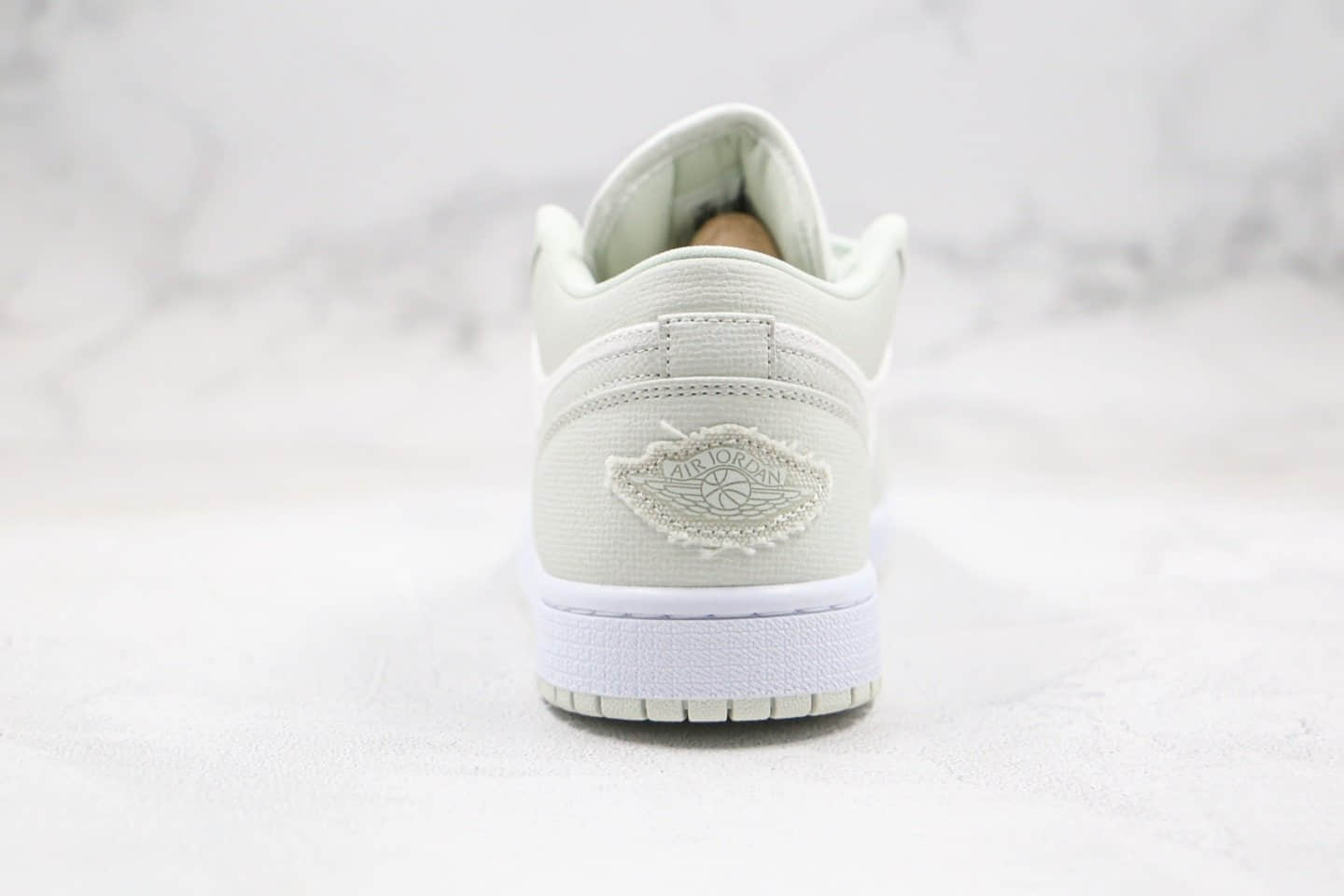 乔丹Air Jordan 1 Low Spruce Aura纯原版本低帮AJ1云杉米白色内置气垫区别市面看图做鞋版本 货号：CW1381-003