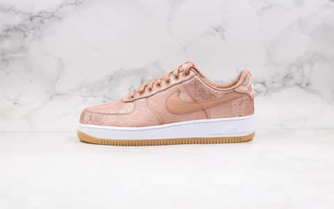 耐克Nike Air Force 1 x Clot纯原版本低帮空军一号粉丝绸内置气垫鞋面可撕正确内层 货号：CJ5290-600