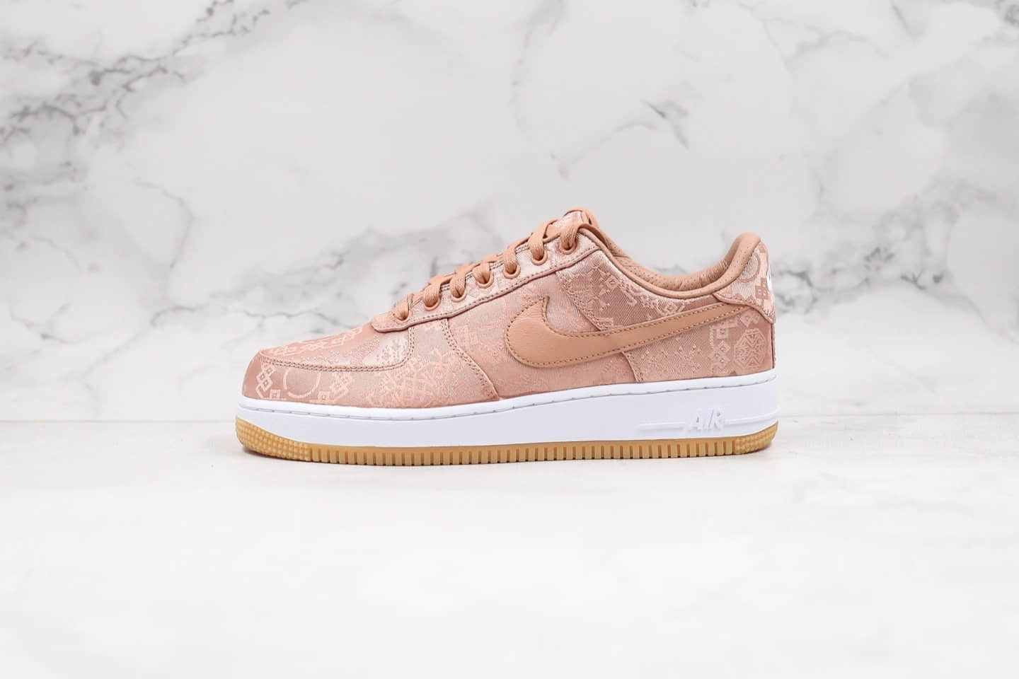 耐克Nike Air Force 1 x Clot纯原版本低帮空军一号粉丝绸内置气垫鞋面可撕正确内层 货号：CJ5290-600