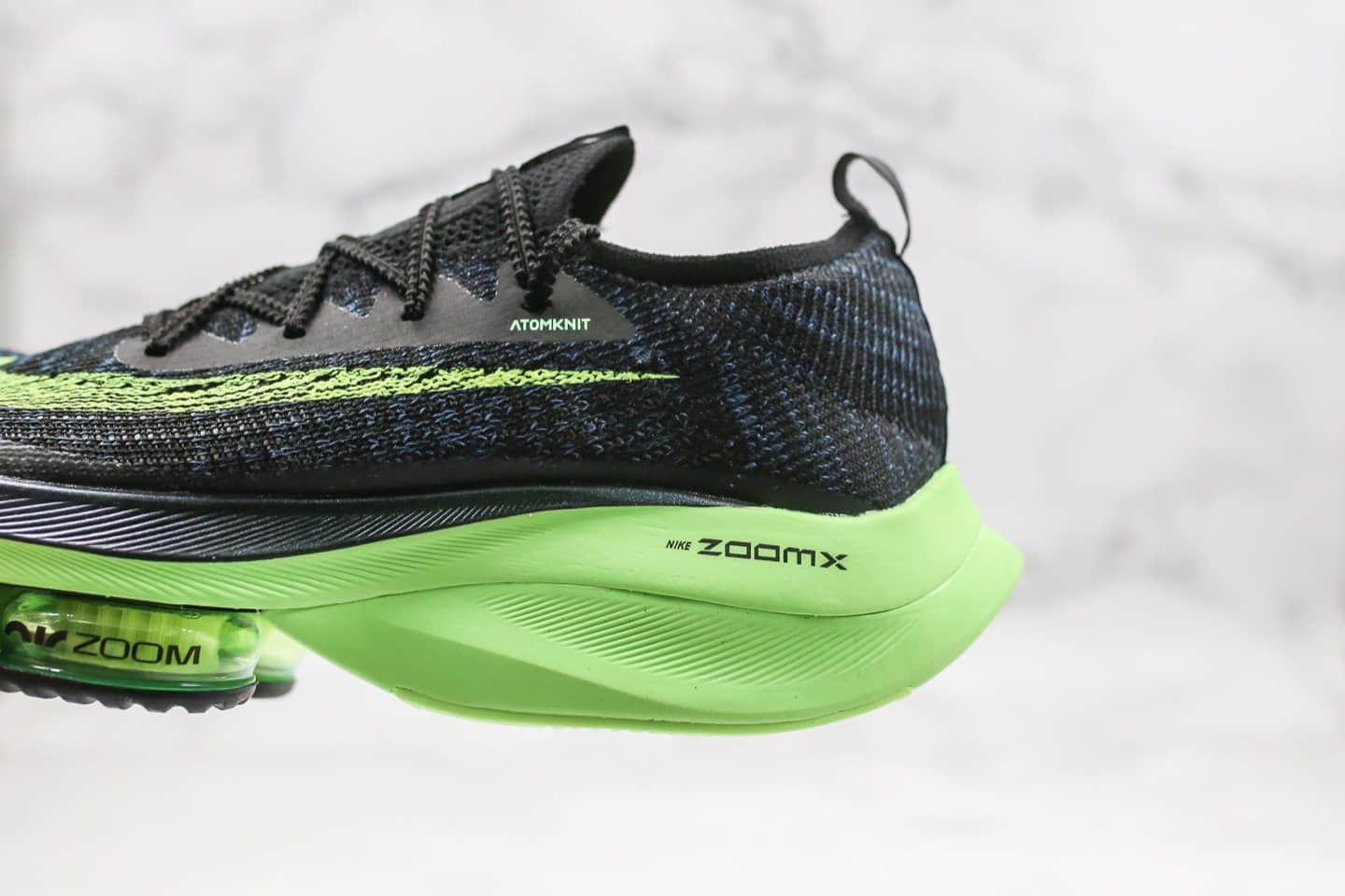 耐克Nike Air Zoom Tempo Next% x OFF-WHITE纯原版本联名款厚底增高鞋黑绿色内置可视Zoom气垫原厂一比一打造 货号：CI9925-400