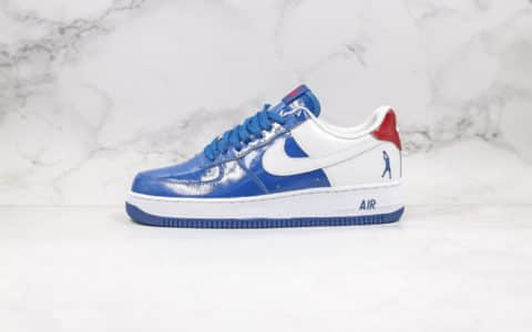 耐克Nike Air Force 1 LoW Rasheed Blue Jay纯原版本低帮空军一号NBA怒吼天尊漆皮冠军蓝白色内置气垫原档案数据开发 货号：306347-411