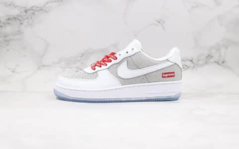 耐克Nike 2020SS AIR FOCRE 1 Low White White公司级版本低帮空军一号Supreme联名款满天星配色内置气垫 货号：AO9286-100