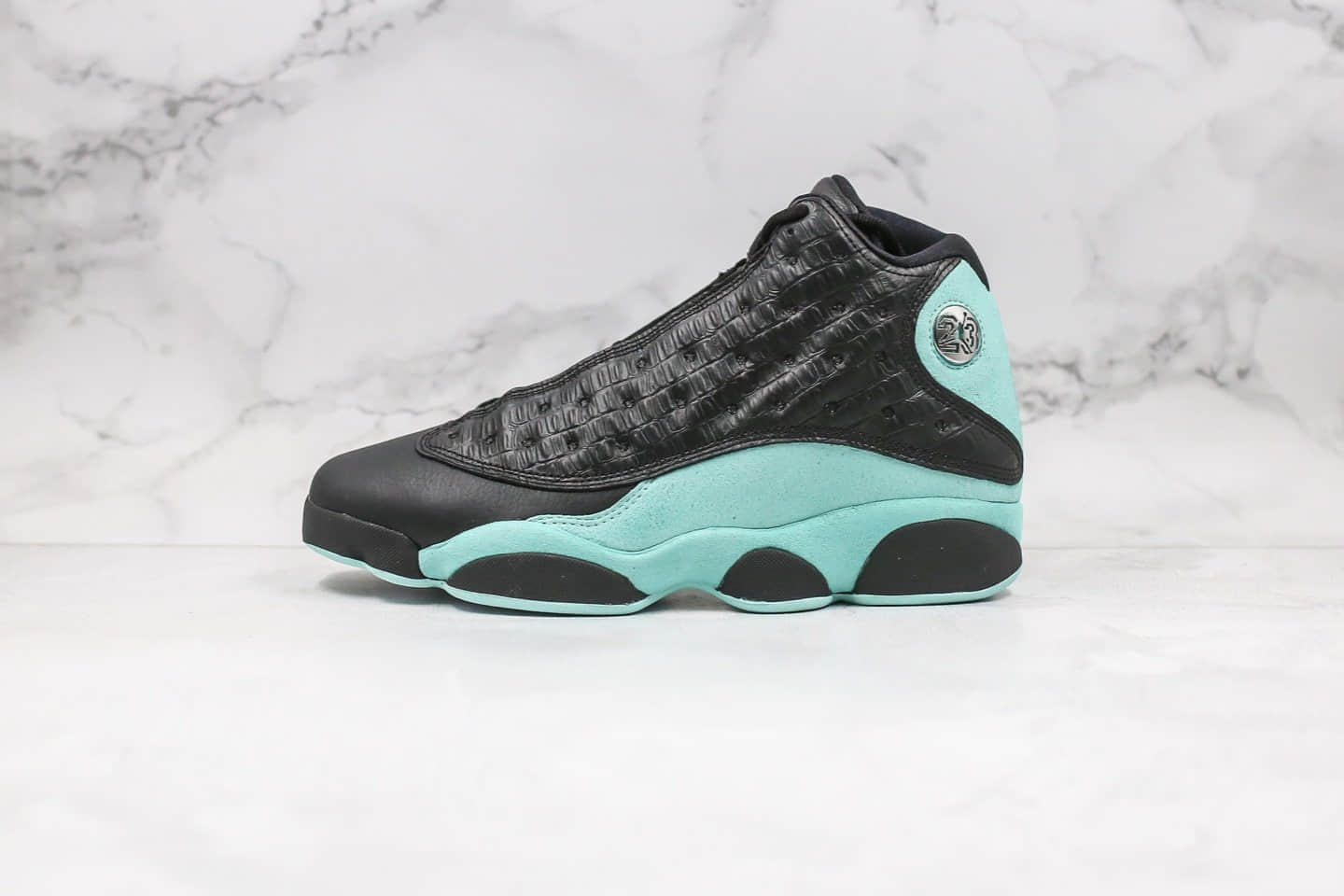 乔丹Air Jordan 13 Retro Island Green纯原版本蒂芙尼鳄鱼纹AJ13原盒原标内置碳板 货号：414571-030