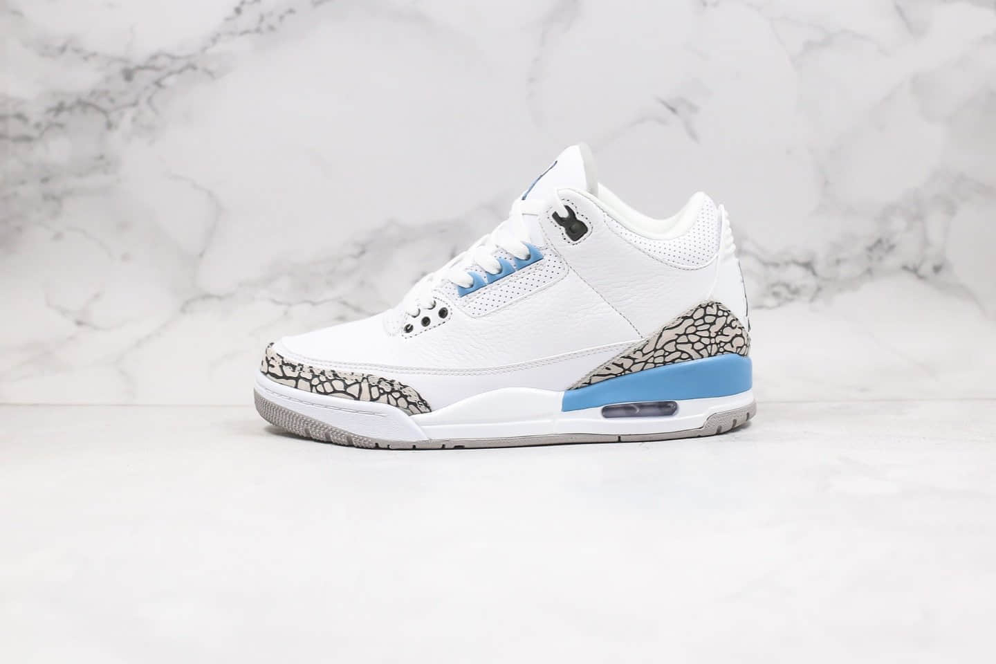 乔丹Air Jordan 3 UNC纯原版本北卡蓝配色AJ3原盒原标内置气垫区别市面通货版本 货号：CT8532-104