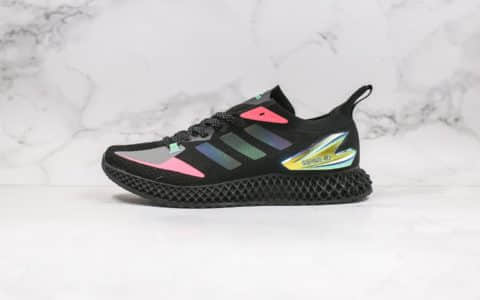 阿迪达斯Adidas Alphaedge 4D M纯原版本慢跑鞋变色龙黑粉炫彩配色原材一比一打造 货号：FW7091