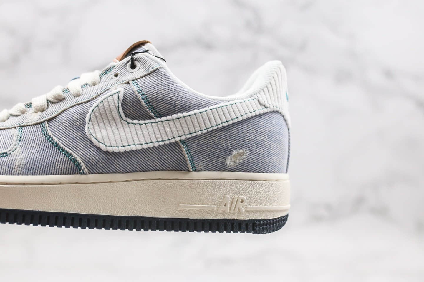 耐克Levi's x Nike Air Force 1 LOW Levis纯原版本李维斯联名款低帮空军一号水洗做旧牛仔蓝色原鞋开模一比一打造 货号：CI5766-994