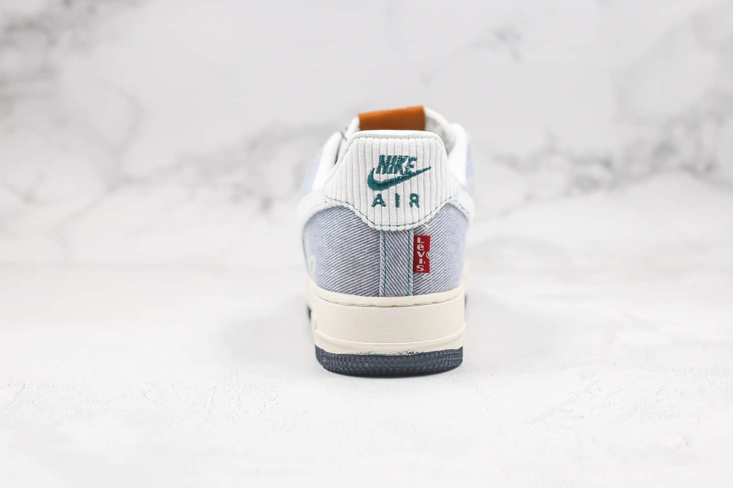 耐克Levi's x Nike Air Force 1 LOW Levis纯原版本李维斯联名款低帮空军一号水洗做旧牛仔蓝色原鞋开模一比一打造 货号：CI5766-994