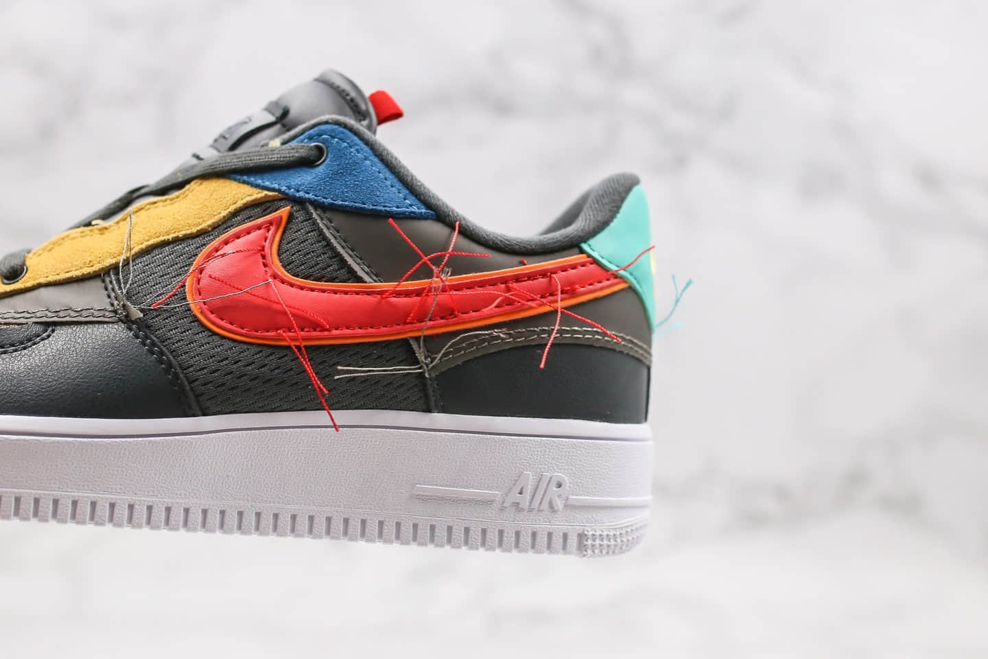 耐克Nike Air Force 1 Low BHM纯原版本低帮空军一号黑人月撞色配件齐全原盒原标 货号：CT5534-001