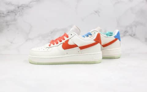 耐克Nike Air Force 1 Vandalized 'SailGreen'纯原版本低帮夜光底鸳鸯断勾蓝绿色原鞋开模一比一打造 货号：BV0740-105