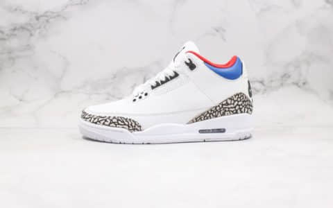 乔丹Air Jordan 3 Retro OG Tinker NRG韩国奥运会纪念款AJ3汉城限定爆裂纹白蓝色纯原版本原盒原标 货号：AV8370-100