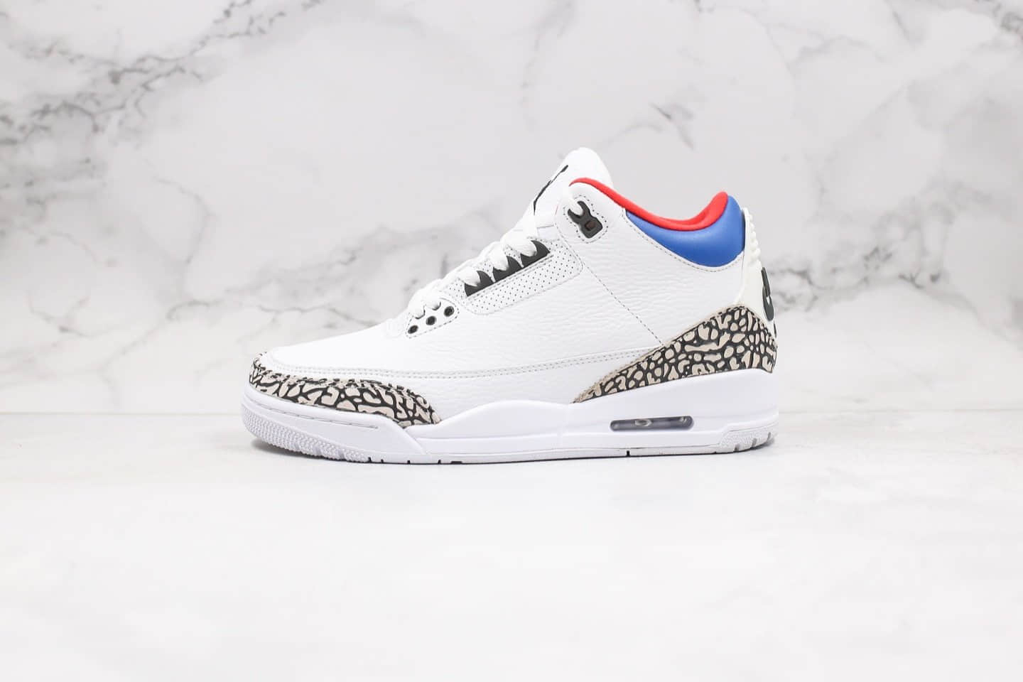 乔丹Air Jordan 3 Retro OG Tinker NRG韩国奥运会纪念款AJ3汉城限定爆裂纹白蓝色纯原版本原盒原标 货号：AV8370-100