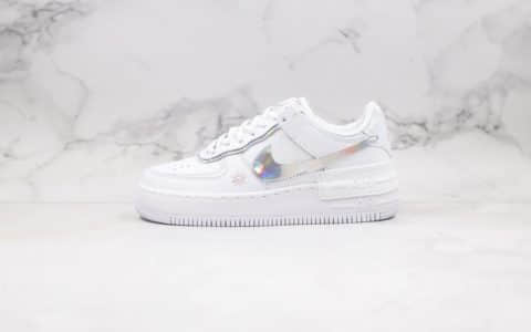 耐克Nike Air Force 1 Shadow纯原版本低帮空军一号马卡龙镭射银钩小花配色原档案数据开发 货号：CK3172-003