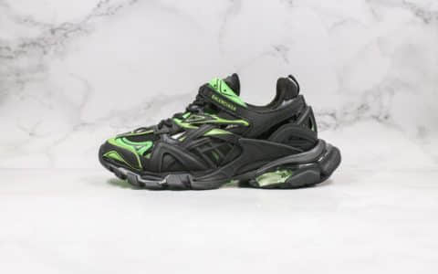 巴黎世家Balenciaga Track 4.0纯原版本复古老爹鞋4代黑绿色内置气垫原盒配件齐全