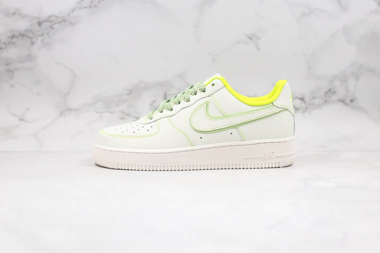 耐克Nike Air Force 1 '07 LV8纯原版本低帮空军一号3M满天星反光3D立体勾白绿色内置气垫原档案数据开发 货号：315122-909