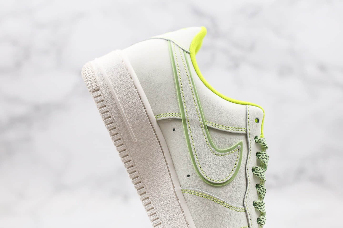 耐克Nike Air Force 1 '07 LV8纯原版本低帮空军一号3M满天星反光3D立体勾白绿色内置气垫原档案数据开发 货号：315122-909