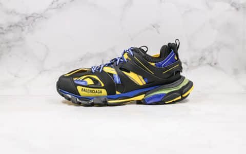 巴黎世家Balenciaga Track 3.0纯原版本复古老爹鞋黄蓝色原盒配件齐全正确LOGO