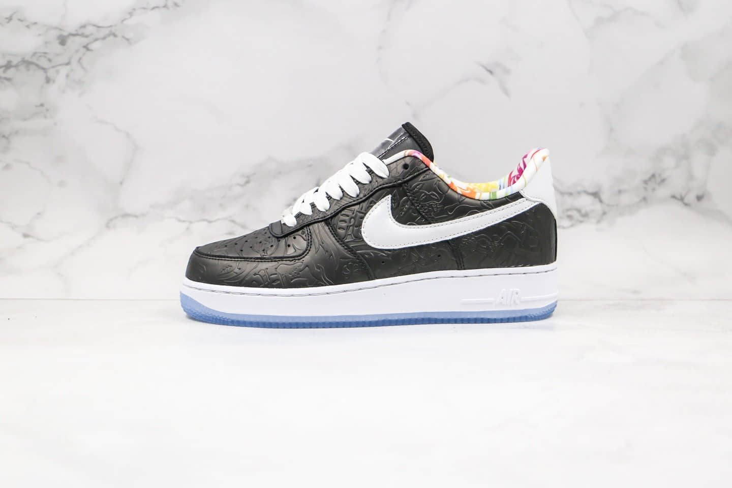 耐克Nike Air Force 1 Low 07 PRM纯原版本低帮空军一号鼠年限定铜钱黑色皮革剪纸配色内置气垫原盒原标 货号：CU8870-118