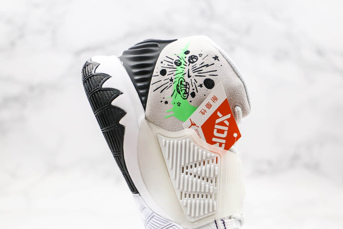 耐克Nike Kyrie 6 No Coming Back纯原版本欧文6代OW联名款白灰绿色内置气垫支持实战原档案数据开发 货号：BQ4631-005