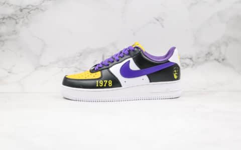 耐克Nike Air Force 1 x Kobe纯原版本科比纪念款空军一号黄紫色内置气垫原盒原标 货号：KB8626-024