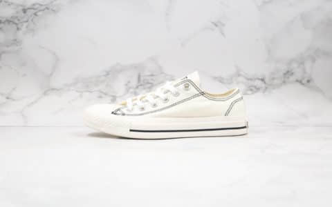 匡威Converse all star stltchlnng hi公司级版本低帮黑白色车缝线日本全明星限定款原盒原标