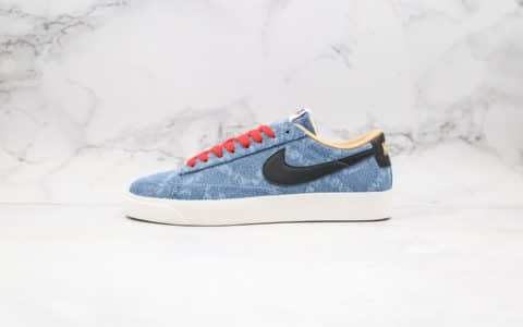 耐克Nike Blazer Mid x Levi's Strauss纯原版本低帮开拓者李维斯联名款原盒配件齐全 货号：BQ4808-600