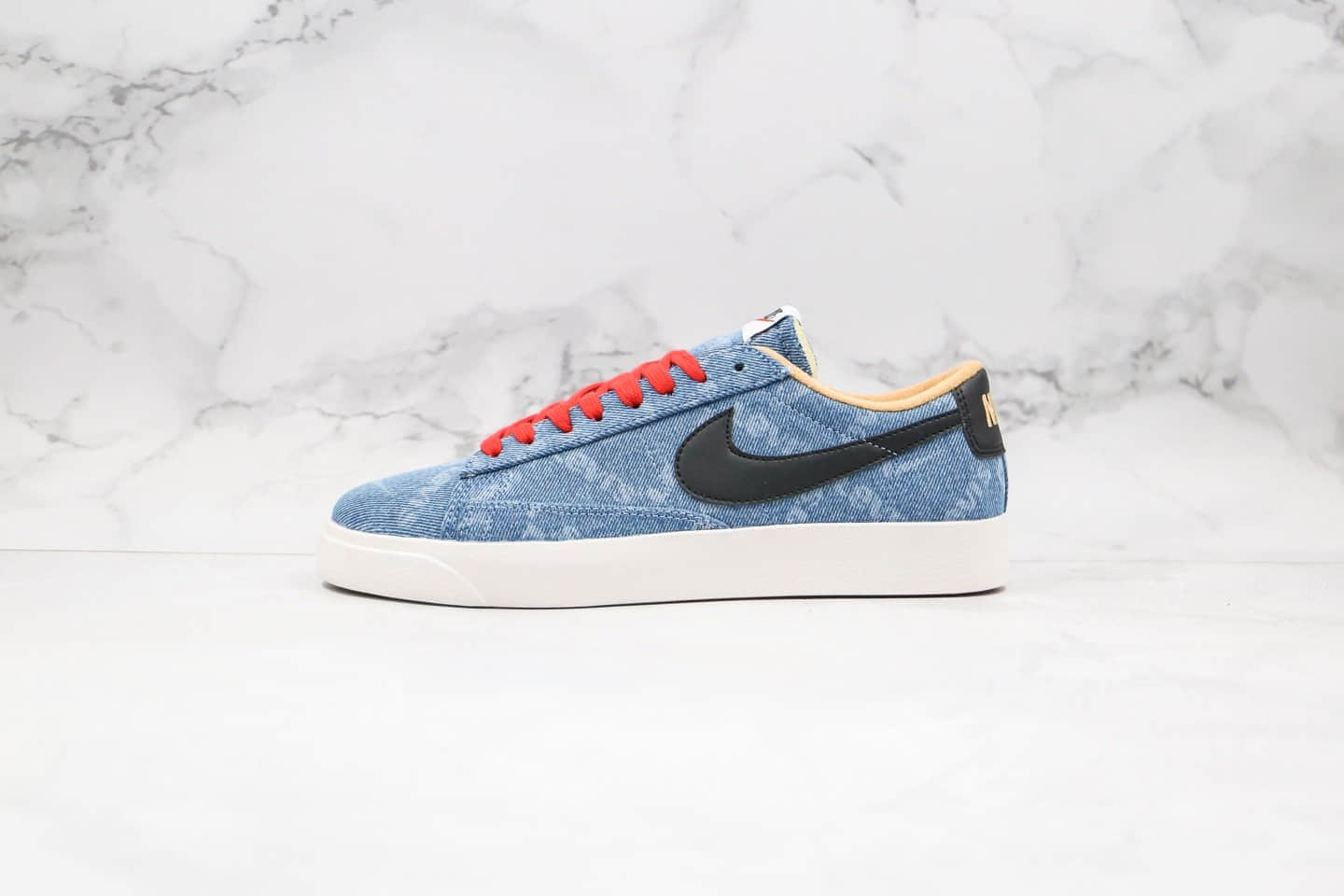 耐克Nike Blazer Mid x Levi's Strauss纯原版本低帮开拓者李维斯联名款原盒配件齐全 货号：BQ4808-600