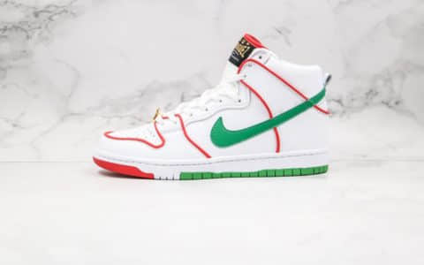 耐克Dunk SB Paul Rodriguez x Nike SB Dunk High纯原版本滑板运动员联名款高帮SB板鞋墨西哥拳击手套白红绿配色 货号：CT6680-100