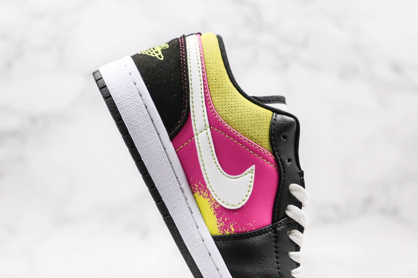 乔丹Air Jordan 1 Low纯原版本低帮AJ1黑芥末黄配色正确头层皮革鞋面原厂后跟定型 货号：CW5564-001