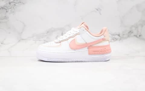 耐克Nike Air Force 1 Shadow公司级版本空军一号解构小红书ins爆款粉白配色正确模具大底 货号：CQ9503-100