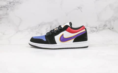 乔丹Air Jordan 1 Low纯原版本低帮AJ1黑紫蓝色原盒原标正确后跟定型 货号：CJ9216-051