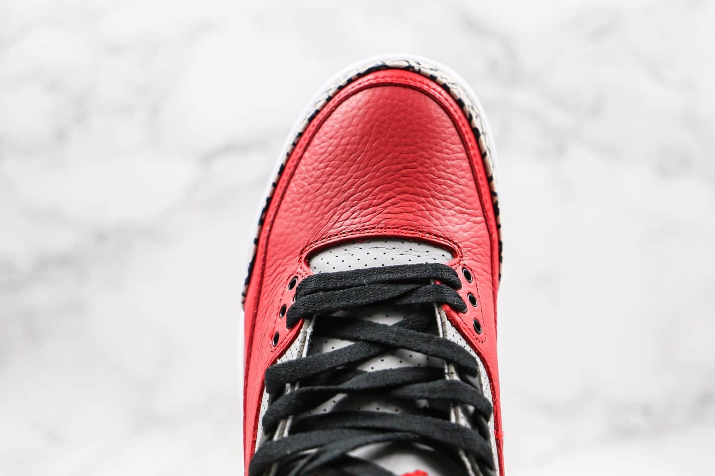 乔丹Air Jordan 3 SE Red Cement纯原版本红水泥配色爆裂纹AJ3正确皮革鞋面原厂后跟定型 货号：CK5692-600