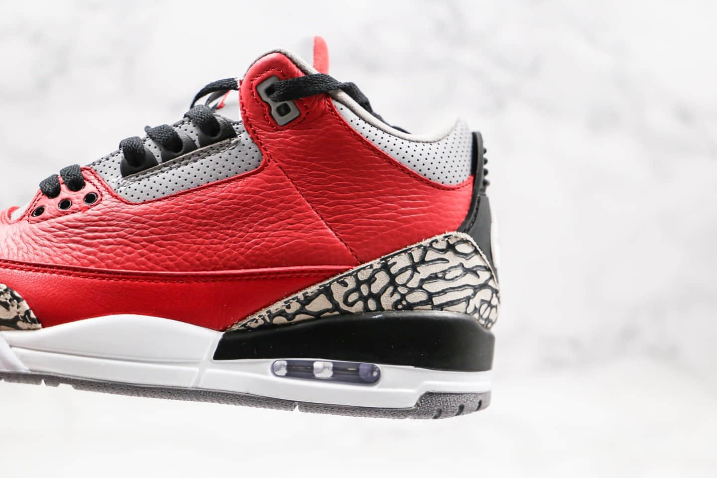 乔丹Air Jordan 3 SE Red Cement纯原版本红水泥配色爆裂纹AJ3正确皮革鞋面原厂后跟定型 货号：CK5692-600